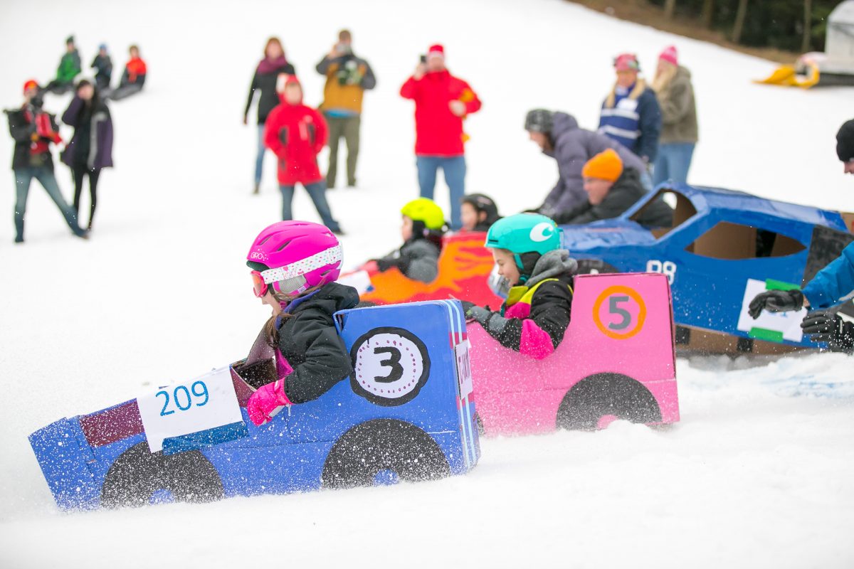 Cardboard Sled Race Winterfest Grand Haven