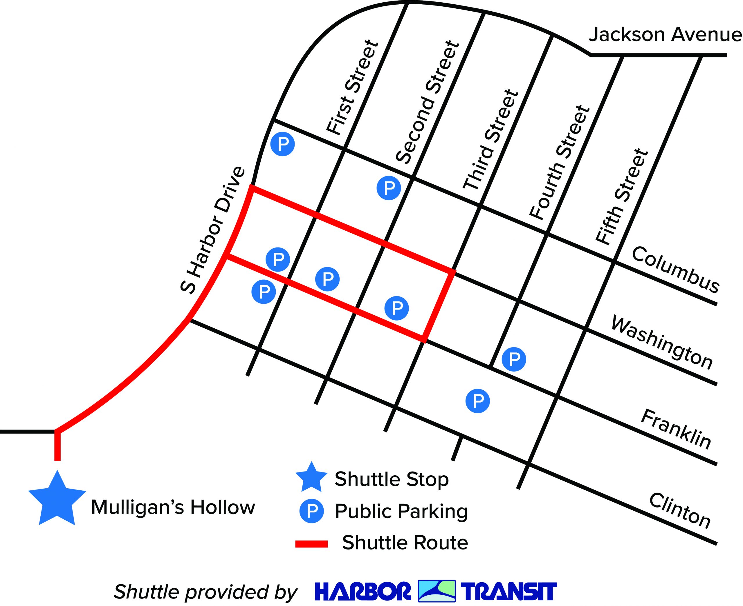 Winterfest Shuttle Map